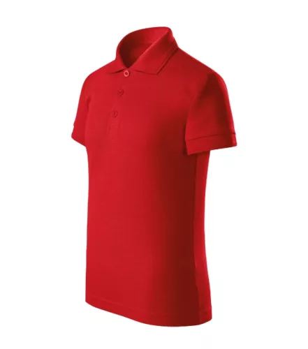 Malfini Pique Polo Free - Címkementes galléros gyerek póló - Piros - 122 cm/6 éves