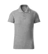 Malfini Pique Polo Free - Címkementes galléros gyerek póló - Sötétszürke melírozott - 146 cm/10 éves