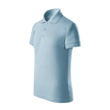   Malfini Pique Polo Free - Címkementes galléros gyerek póló - Égszínkék - 134 cm/8 éves