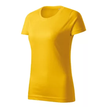   Malfini Basic Free - 100 % pamut, címkementes női póló - Sárga - XL
