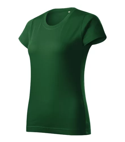 Malfini Basic Free - 100 % pamut, címkementes női póló - Üvegzöld - 2XL