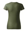 Malfini Basic Free - 100 % pamut, címkementes női póló - Khaki - S