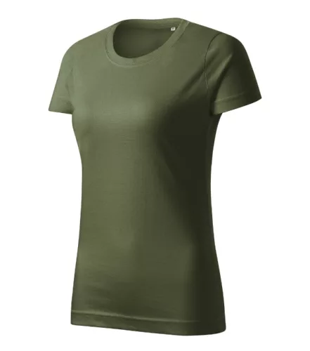 Malfini Basic Free - 100 % pamut, címkementes női póló - Khaki - M