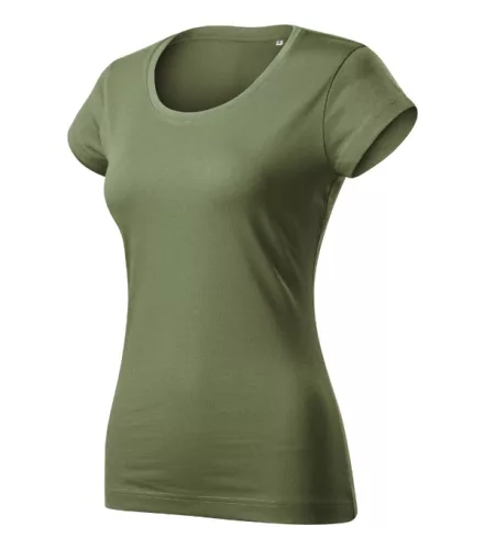 Malfini Viper Free - 100 % pamut, címkementes női póló - Khaki - L