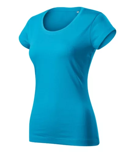 Malfini Viper Free - 100 % pamut, címkementes női póló - Türkiz - 2XL