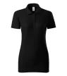 Piccolio Joy - Kitéphető címkés női galléros póló - Fekete - 2XL