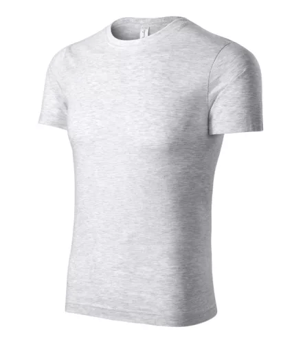 Piccolio Paint - 100 % pamut unisex póló - Világosszürke melírozott - S
