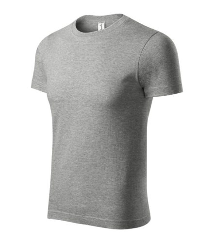 Piccolio Paint - 100 % pamut unisex póló - Sötétszürke melírozott - 2XL