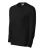 Rimeck Resist LS - 100 % előpréselt pamut, hosszú ujjú unisex póló - Fekete - S