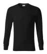 Rimeck Resist LS - 100 % előpréselt pamut, hosszú ujjú unisex póló - Fekete - S