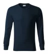 Rimeck Resist LS - 100 % előpréselt pamut, hosszú ujjú unisex póló - Tengerészkék - S