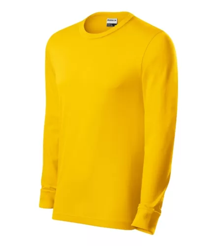Rimeck Resist LS - 100 % előpréselt pamut, hosszú ujjú unisex póló - Sárga - 2XL