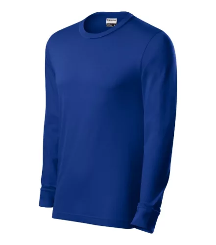 Rimeck Resist LS - 100 % előpréselt pamut, hosszú ujjú unisex póló - Királykék - L