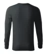 Rimeck Resist LS - 100 % előpréselt pamut, hosszú ujjú unisex póló - Ébenszürke - M