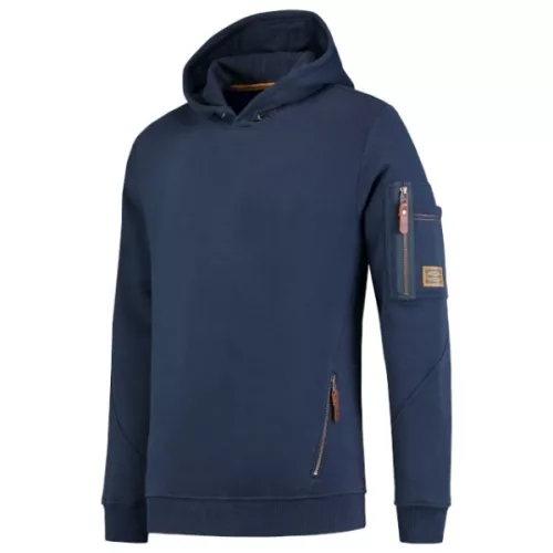 Tricorp Premium Hooded Sweater - Bolyhos belsős, cipzáras zsebes férfi pulóver - Ink - XL