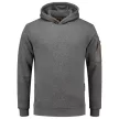 Tricorp Premium Hooded Sweater - Bolyhos belsős, cipzáras zsebes férfi pulóver - Stone melange - S