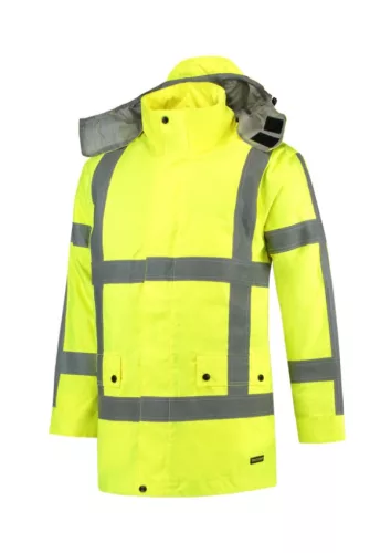 Tricorp RWS - Vízálló, szélálló és lélegző anyagú, jólláthatósági parka munkakabát - Fluoreszkáló sárga - XL