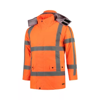   Tricorp RWS - Vízálló, szélálló és lélegző anyagú, jólláthatósági parka munkakabát - Fluoreszkáló narancssárga - 4XL