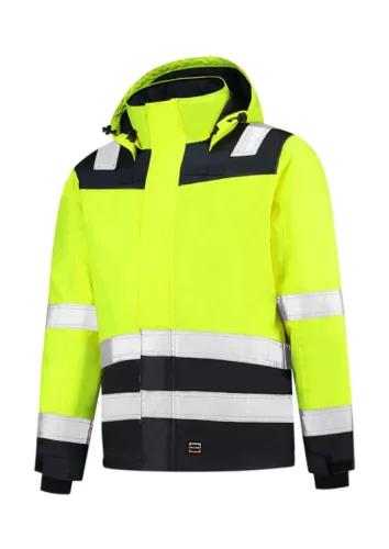 Tricorp Midi Parka High Vis Bicolor - Vízálló, szélálló és lélegző anyagú, jólláthatósági munkakabát - Fluoreszkáló sárga - L