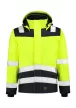 Tricorp Midi Parka High Vis Bicolor - Vízálló, szélálló és lélegző anyagú, jólláthatósági munkakabát - Fluoreszkáló sárga - 4XL