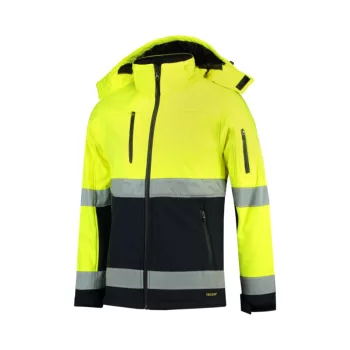   Tricorp Bi-color EN ISO 20471 Softshell - Vízálló, szélálló és lélegző anyagú, jólláthatósági munkakabát - Fluoreszkáló sárga - 4XL