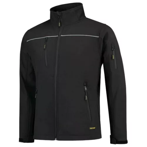 Tricorp Luxury Softshell - Vízálló, szélálló és lélegző anyagú unisex kabát - Fekete - M