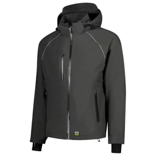 Tricorp Tech Shell - Vízálló, szélálló és lélegző anyagú unisex kabát - Sötétszürke - S