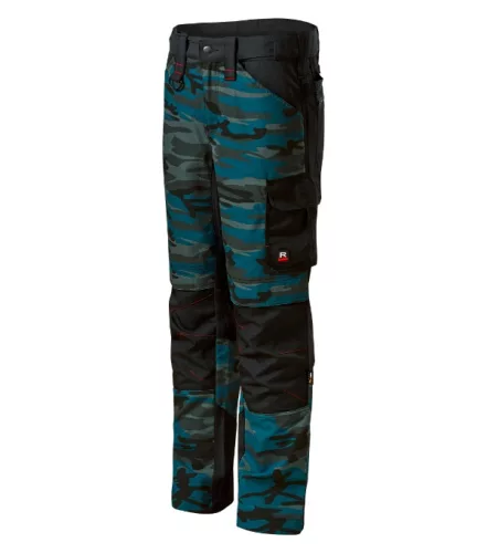 Rimeck Vertex Camo - Férfi munkanadrág - Terepmintás petrol - 52