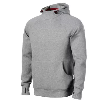   RIMECK Vertex Hoodie - Kapucnis, kenguru zsebes férfi pulóver - Sötétszürke melírozott - S