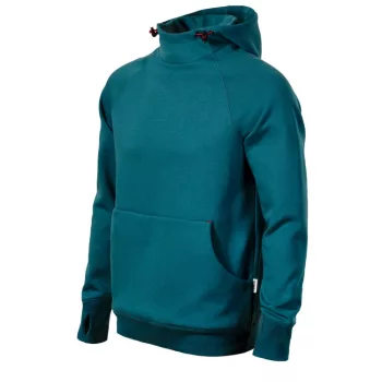   RIMECK Vertex Hoodie - Kapucnis, kenguru zsebes férfi pulóver - Petrol kék - L