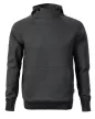 RIMECK Vertex Hoodie - Kapucnis, kenguru zsebes férfi pulóver - Ébenszürke - L