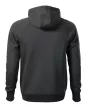 RIMECK Vertex Hoodie - Kapucnis, kenguru zsebes férfi pulóver - Ébenszürke - L