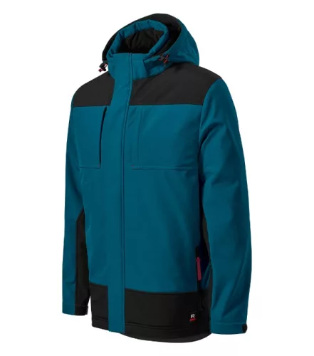 Rimeck Vertex - Meleg softshell membrános, hővisszaverő zónás téli softshell férfi kabát - Petrol kék - 3XL