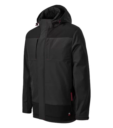 Rimeck Vertex - Meleg softshell membrános, hővisszaverő zónás téli softshell férfi kabát - Ébenszürke - 3XL