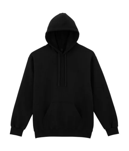 Gildan HAMMER - Kenguruzsebes, kapucnis unisex pulóver - Pitch Black - L