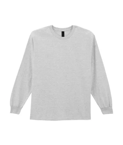 Gildan ULTRA COTTON™ -  Hosszú, passzés ujjú unisex póló - Hamuszürke - 2XL