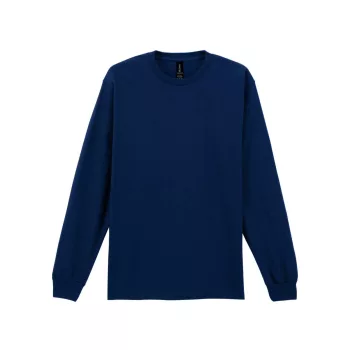   Gildan ULTRA COTTON™ -  Hosszú, passzés ujjú unisex póló - Tengerészkék - 2XL