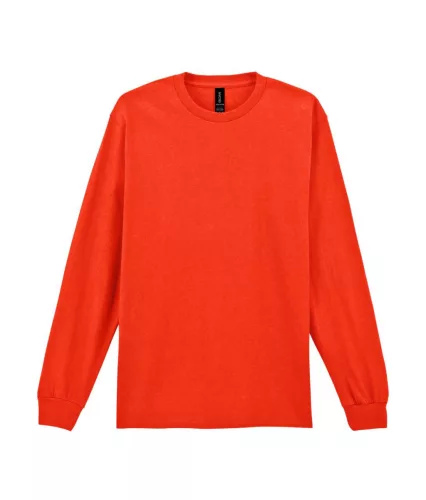 Gildan ULTRA COTTON™ -  Hosszú, passzés ujjú unisex póló - Narancssárga - S