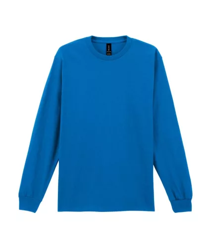 Gildan ULTRA COTTON™ -  Hosszú, passzés ujjú unisex póló - Királykék - M