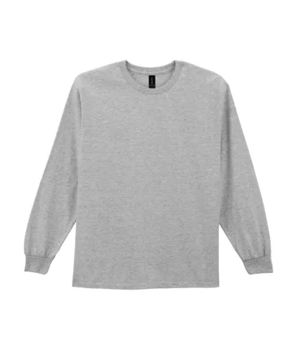 Gildan ULTRA COTTON™ -  Hosszú, passzés ujjú unisex póló - Sport Grey - S