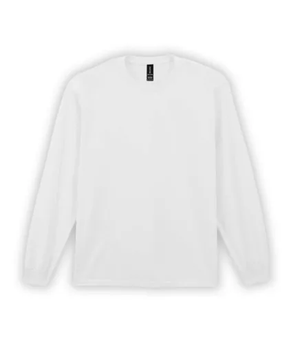 Gildan ULTRA COTTON™ -  Hosszú, passzés ujjú unisex póló - Fehér - S