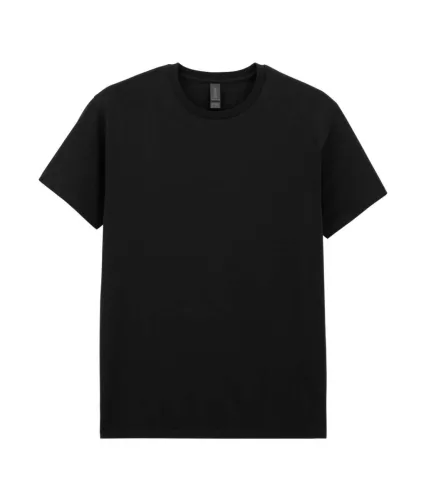 Gildan LIGHT COTTON  - 100% pamut, kerek nyakú unisex póló - Fekete - XL