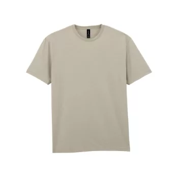   Gildan LIGHT COTTON  - 100% pamut, kerek nyakú unisex póló - Homok - XL