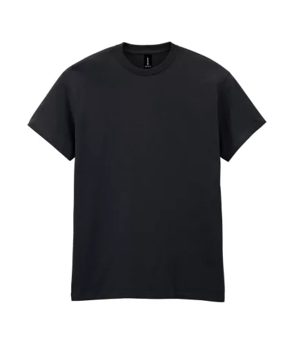 Gildan HEAVY COTTON™ - 100% pamut, kerek nyakú unisex póló - Fekete - S