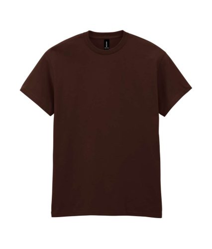 Gildan HEAVY COTTON™ - 100% pamut, kerek nyakú unisex póló - Dark Chocolate - S