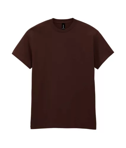 Gildan HEAVY COTTON™ - 100% pamut, kerek nyakú unisex póló - Dark Chocolate - S