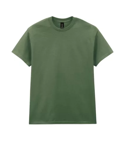 Gildan HEAVY COTTON™ - 100% pamut, kerek nyakú unisex póló - Military Green - 2XL