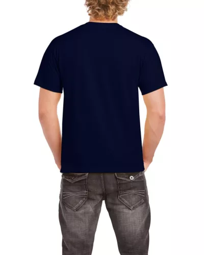 Gildan HEAVY COTTON™ - 100% pamut, kerek nyakú unisex póló - Tengerészkék - S