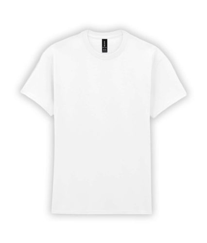 Gildan HEAVY COTTON™ - 100% pamut, kerek nyakú unisex póló - Fehér - XL