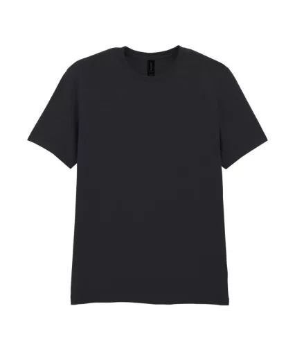 Gildan SOFTSTYLE® - Klasszikus szabású, oldalvarrás nélküli unisex póló - Fekete - S